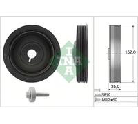Polea del cigüeñal con amortiguador de vibraciones 544 0054 20 INA para NISSAN