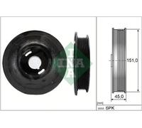 Polea del cigüeñal con amortiguador de vibraciones 544 0072 10 INA para OPEL