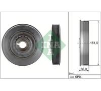 Polea del cigüeñal con amortiguador de vibraciones 544 0090 10 INA para RENAULT