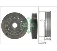 Polea del cigüeñal con amortiguador de vibraciones 544 0091 10 INA para RENAULT
