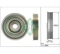 Polea del cigüeñal con amortiguador de vibraciones 544 0097 10 INA para CITROËN