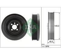 Polea del cigüeñal con amortiguador de vibraciones 544 0138 10 INA para VW SEAT