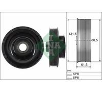 Polea del cigüeñal con amortiguador de vibraciones 544 0141 10 INA para FORD