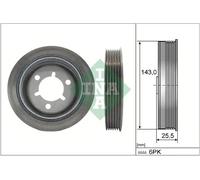 Polea del cigüeñal con amortiguador de vibraciones 544 0145 10 INA para CITROËN