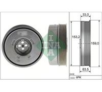 Polea del cigüeñal con amortiguador de vibraciones 544 0501 10 INA para MINI BMW