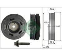 Polea del cigüeñal con amortiguador de vibraciones 544 0515 20 INA para RENAULT