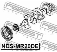 FEBEST Polea, cigÃŒeÃ±al para RENAULT: MÃ©gane, ScÃ©nic, Clio, Fluence, Talisman, Laguna, Latitude, Koleos, Kadjar, Espace (Ref: NDS-MR20DE)
