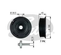 Polea del cigüeñal TVD1054A GATES para RENAULT NISSAN OPEL