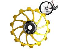 Polea del desviador trasero - Polea de rodillo guía de bicicleta,Rodamiento de polea de cerámica 14T/15T/16T, rueda guía del desviador trasero resistente a los golpes para el cambio de marchas