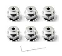 polea dentada 36 dientes diámetro 8mm ancho de la correa 6mm para impresora 3d(Pack of 6,llave incluida)
