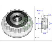 Polea Embrague Alternador VW Touareg Transportadores INA 535011810