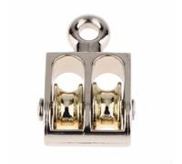 Polea fija doble de metal para aparejo mecánico y elevación de cuerda, diseño de aleación de zinc que soporta cargas de hasta 250 kg (36 mm)