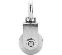 Polea giratoria de acero inoxidable, rueda de elevación de cable fija resistente para aparejos, gestión de carga, hardware duradero para uso industrial y de bricolaje