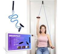 Polea Hombro, Poleas Rehabilitacion Hombro para Fisioterapia, Cuerda Poleas Gimnasio para Casa, Cuerdas Ejercicio Puerta para Rehabilitación, Ejercicio y Prevención de Lesiones