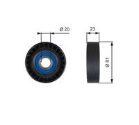 Polea Inversión/guía Correa Poli V Gates T36208 Drivealign™ para Alfa Romeo Fiat