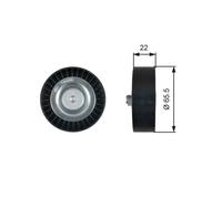 Polea Inversión/guía Correa Poli V Gates T36458 Drivealign™ para Hyundai Kia