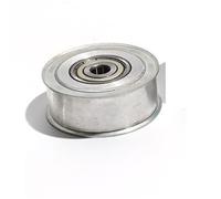 Polea loca HTD5M-50T con/sin polea de cojinete de engranaje de dientes 16/21/27mm ancho de correa 10/12/15/20/25/30mm polea de correa dentada de diámetro interior(10mm,Without Teeth 27mm)