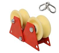 Polea manual resistente con ruedas silenciosas, capacidad de carga de 100 kg, poleas fijas duraderas para un transporte eficiente de cables, cabrestante y soluciones de elevación de cuerdas