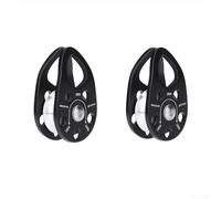 Polea móvil de 2 PCS para cuerda de 8-13 mm, capacidad de carga de 20 KN (negro)