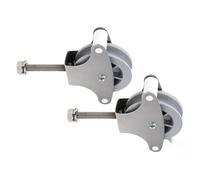 polea - Pack de 2 poleas de Acero Inoxidable 304, roldana de 4 cm, Resistente y Duradera, Ideal para tendederos y Aplicaciones similares.