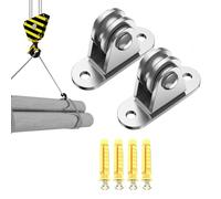 Polea para cuerda - Rollo de cuerda pequeño y silencioso, capacidad de 80 kg, poleas de acero inoxidable, para almacenamiento en el techo de pared o garaje en casa, equipo de gimnasio escalada