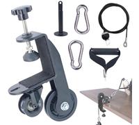 Polea para Entrenamiento de Fuerza de Brazos, Sistema de Poleas para Entrenamiento de Brazos sobre la Mesa, Dispositivo Profesional Entrenador Fuerza Brazos con Pasador de Carga y Cuerda