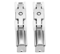 Polea para puerta corredera, componente de hardware para gabinete corredizo, ruedas de rodillo para muebles, kit de herrajes para puerta de granero exterior de 2 rieles, accesorios de renovación del