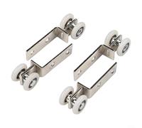 Polea para puerta corrediza, bloque de riel colgante para armarios de puertas correderas suaves, ruedas de riel de armario, herrajes resistentes (B 4 piezas)