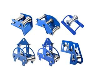 Polea para tendido de cables para cargas pesadas, rueda de acero/nailon para cables subterráneos y angulares, capacidad de carga 20-100 KN (C type pipe mouth180steel wheel)