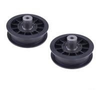 Polea Plana para Cortacésped Serie para lx Duradera Polea Plana(2pcs) | para construcción metálica sólida, para resistencia a desgaste, transmisión eficiente, color negro, preciso