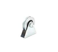 polea， Polea cóncava en forma de U acero al carbono con ranura V 6 x 33 8 mm for puerta corrediza cable(Wheel with U bracket)