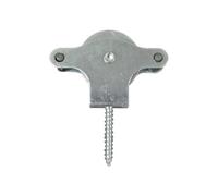 Polea - polea tendedero de 40 mm, fabricada en metal zincado, incluye roldana y tirafondo para fácil instalación y durabilidad.