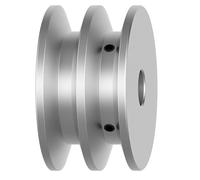 Polea ranurada en V, 1 pieza, polea de correa trapezoidal de aleación de aluminio tipo A - Rueda de motor de accionamiento industrial de doble ranura(40 Hole16)
