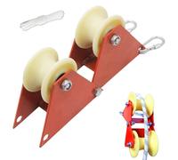 Polea retráctil de cuerda - Rueda de polea manual de cuerda de escalada plegable | Cuerda retráctil resistente Equipo de seguridad para decoración del hogar Mejoras para el hogar Actividades al aire