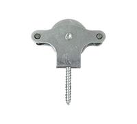 WOLFPACK LINEA PROFESIONAL - Polea Tendedero Zincado 40 mm. Roldana Metal con Tirafondo