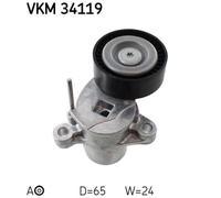SKF Polea tensora, correa auxiliar servicios para FORD: C-Max, Connect, Focus, Fiesta, Courier, Ecosport, B-Max, Mondeo (Ref: VKM 34119)