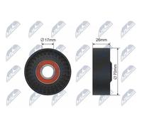 Polea tensora de la correa trapezoidal RNK-BM-035 NTY para BMW X5 X6 X3