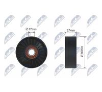 NTY RNK-CH-034 Polea tensora, correa trapezoidal