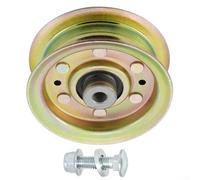 Polea tensora plana para Craftsman para cortacéspedes Poulan - Parte de cubierta de ranura en V de accionamiento de metal de 4.88 x 4.45 x 1.65 pulgadas
