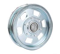 Polea tensora plana para cubiertas de cortacésped de 48, 54, 60 y 72 pulgadas, rueda de cubierta de cortacésped de metal resistente, para componente de tren de aterrizaje de tractor de jardín