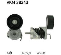 SKF Polea tensora, correa auxiliar servicios para BMW: Série 3, Série 1 (Ref: VKM 38343)