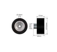 NTY RNK-FR-037 Polea tensora, correa trapezoidal