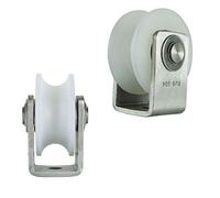 Poleas con ruedas en U, Rodillo deslizante de nailon alta resistencia, polea direccional, rodamiento acero inoxidable 304, for máquinas industriales, puertas corredizas(U type 68MM/3in)