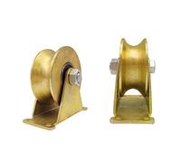 Poleas con ruedas en U, Rueda rígida de alta resistencia, carga máxima una sola rueda 1000 kg, for carril invertido, puerta enrollable, puertas corredizas, máquinas industriales(2 Pcs 3in/77mm)