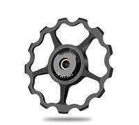 Poleas de Cambio Trasero de Bicicleta con rodamientos sellados de cerámica, Rueda Jockey for Bicicletas de montaña y Carretera de 9/10/11 velocidades(Black,13T)