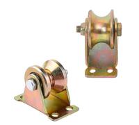 poleas para cables metálicos, Rueda de polea con ranura en V/U acero 45, capacidad carga 200 kg, paquete 4 tamaños múltiples(4 Pcs,3"(80mmV))