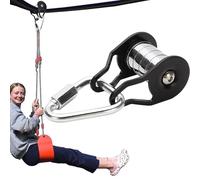 Poleas para La Cuerda: Polea De Cuerda De Acero con 5 Rodillos para El Control Deslizante, Una Fuerte Herramienta De Entrenamiento De Carga De Carga | Kit De Tirolesa En El Patio