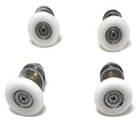 Poleas Rodillos para puertas de ducha 4 UDS-8 uds/set 25mm cabina de ducha puerta corrediza vidrio polea rueda latón corredor rodamiento rodillos