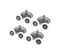 Poleas Rodillos para puertas de ducha 8 unids/set de ruedas Hardware superior e inferior, ovaladas dobles deslizantes for puerta cristal ducha, poleas corredor