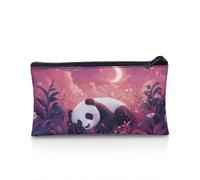 POLERO Estuche para lápices de dibujos animados con cremallera para niñas y niños, bolsa de papelería escolar, Panda Moon Stars, Talla única, Mochila escolar